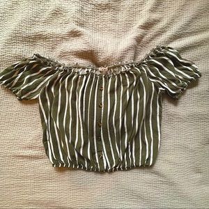 Green crop top from Francesca’s- barely worn